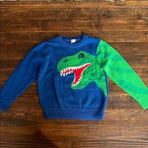 GAP Kids Blue and Green Dinosaur Sweater